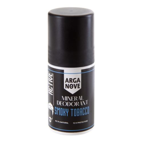 Arganove Dezodorant mineralny ałunowy Smoky Tobacco roll-on dla mężczyzn