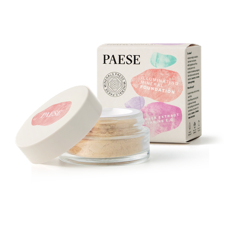 PAESE Minerals Rozświetlający podkład mineralny 201W Beige