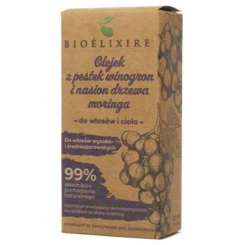 Bioelixire Olejek z pestek winogron i nasion drzewa moringa